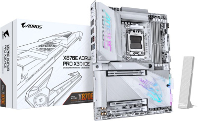 ����������� ����� Gigabyte X870E AORUS PRO X3D ICE, Socket AM5, AMD X870E, ATX, Ret