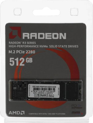 ���������� SSD AMD Radeon R3 Series 512GB R3MP30512G8 M.2 2280
