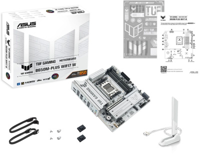 ����������� ����� ASUS TUF GAMING B850M-PLUS WIFI7 W, Socket AM5, AMD B850, mATX, Ret 90MB1MD0-M0EAY0