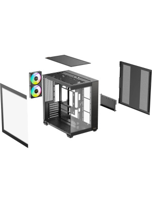 ������ Ocypus Delta C74 BK ARGB, ATX, Type-C*1, USB3.0*2, REAR 2x120mm ARGB