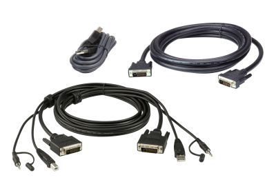   USB, DVI-D Dual Link, Dual Display ATEN 2L-7D03UDX5   KVM- (3) 