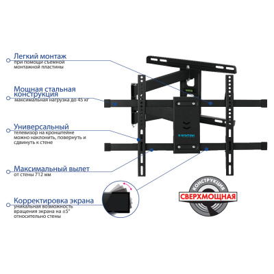 ��������� Kromax DIX-20 ������ 22"-65" max.45�� VESA 400x400 ���������-��������� � ���������
