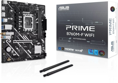 ����������� ����� Asus PRIME B760M-F WIFI, Socket LGA 1700, Intel B760, mATX, Ret