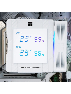 ����� ��� ���������� Thermalright Peerless Assassin 120 Digital White ARGB (4-pin PWM, LED temp., 162mm, Ni/Cu, 6x6mm, ARGB, 2x120mm, 88.89CFM, 25.6dBA, 1850RPM, S: 1851, 1700, 1200, 115X, AM5, AM4, white)