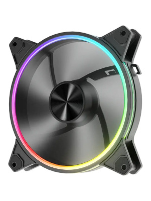 ���������� 1STPLAYER FO7R-14 Black / 140mm Reverse ARGB 3pin 5V PWM 4pin 12V 700-1800rpm 76.25cfm 36.64dBA / FO7R-14-BK / BULK