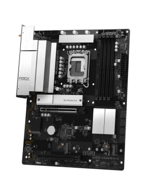 ����������� ����� ASROCK B860 Rock WiFi 7, LGA1851, B860, 4*DDR5, 4*SATA, 4*M.2, 4*USB 3.2, 3*USB 2.0, Type-C, 2*PCIx16, 1*M.2 (Key E), HDMI, ATX