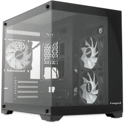     HSPD F330, Panoramic Mini-tower, Black, F330-TGBK-ARGB