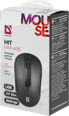 ���� Defender Hit MM-495 ������ ���������� (1600dpi) ������������ USB ��� �������� (2but)