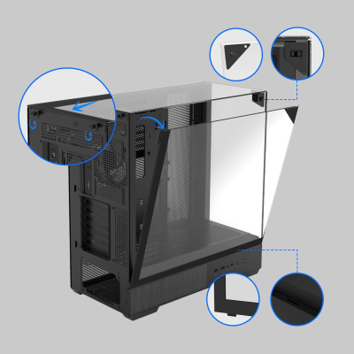 ������ Zalman P40 Prism Plus Black, Midi-Tower, ��� ��, ������