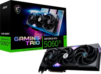  MSI NVIDIA GeForce RTX 5060 Ti Gaming Trio OC 16Gb GDDR7, Ret