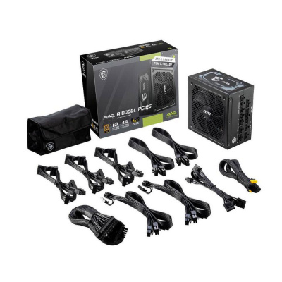 ���� ������� MSI Mag A1000GL PCIE5 1000W, 80+ Gold, ��������� ���������, ATX 3.0, RTL