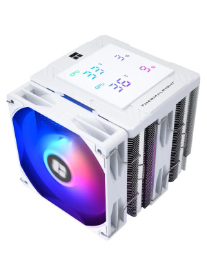 ����� ��� ���������� Thermalright Peerless Assassin 120 Digital White ARGB (4-pin PWM, LED temp., 162mm, Ni/Cu, 6x6mm, ARGB, 2x120mm, 88.89CFM, 25.6dBA, 1850RPM, S: 1851, 1700, 1200, 115X, AM5, AM4, white)
