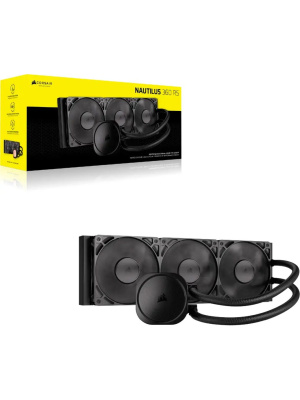 ������� ����������� ���������� Corsair NAUTILUS 360 (360mm, Black, Fans: 3x120mm, 72.8CFM, 36dBA, 1700RPM/ S: 1851, 1700, AM5, AM4)