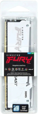  / Kingston 32GB 5600MT/s DDR5 CL40 DIMM FURY Beast White RGB XMP (KF556C40BWA-32)