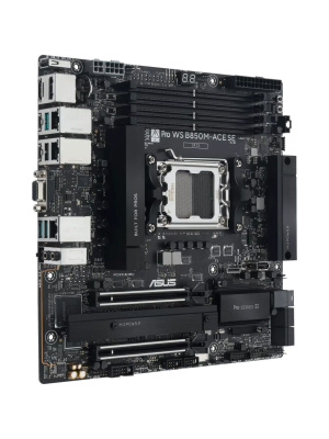 ����������� ����� ASUS PRO WS B850M-ACE SE, B850, AM5, 4*DDR5, 4*SATA, 2*M.2, 1*USB 3.2, 6*USB 2.0, Type-C, 2*PCIx16, HDMI, mATX; 90MB1MN0-M0EAY0