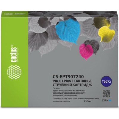 �������� �������� Cactus CS-EPT907240 T9072 ������� (120��) ��� Epson WorkForce WF-6090DW/WF-6590DWF Pro
