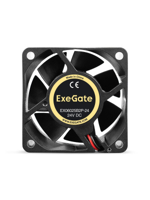 ���������� ExeGate EX06025B2P-24 (60x60x25 ��, 2-Ball (������� ���������������), 2pin, 5100RPM, 34dBA) 24� DC EX295205RUS 