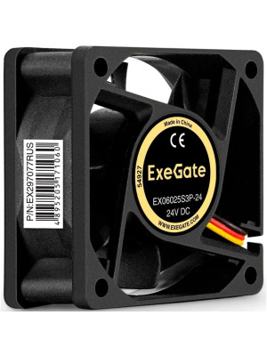���������� ExeGate EX06025S3P-24 (60x60x25 ��, Sleeve bearing (��������� ����������), 3pin, 5000RMP, 34,5dBA) 24� DC EX297077RUS 