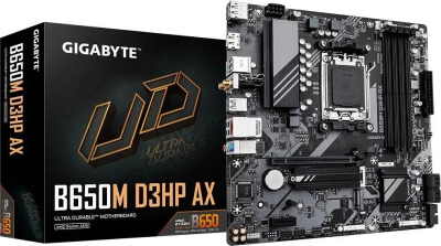  Gigabyte B650M D3HP AX (rev. 1.2) , SocketAM5, AMD B650, mATX, Ret