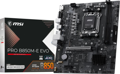 ����������� ����� MSI PRO B850M-E EVO, Socket AM5, AMD B850, mATX, Ret