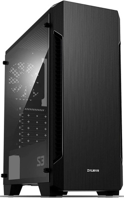 ������ MidiTower Zalman S3 TG TEMPERED GLASS WINDOW black (ATX, mATX, Mini-ITX, USB2.0 x2, USB3.0x1, ��� ��) (S3 TG)