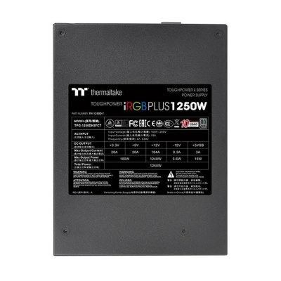   Thermaltake PS-TPI-1250F3FDTE-1 Toughpower iRGB PLUS 1250W Titanium PS-TPI-1250F3FDTE-1 /1250W/Fully Modular/Riing Duo/Full Range/Digital/80 Plus Titanium/EU