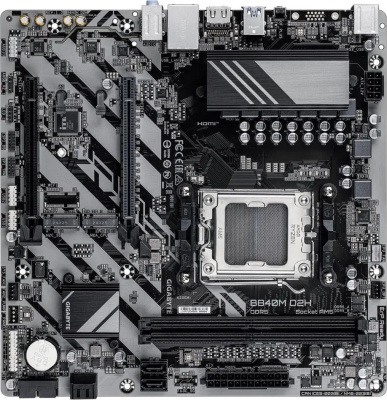 ����������� ����� Gigabyte B840M D2H, SocketAM5, AMD B840, mATX, Ret