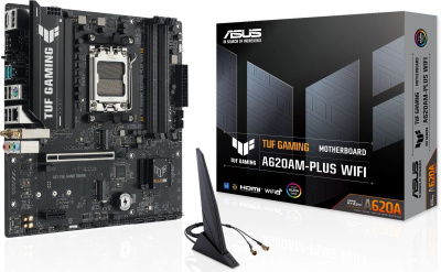 ����������� ����� ASUS TUF GAMING A620AM-PLUS WIFII, Socket AM5, AMD A620, mATX, Ret 90MB1MZ0-M0EAY0