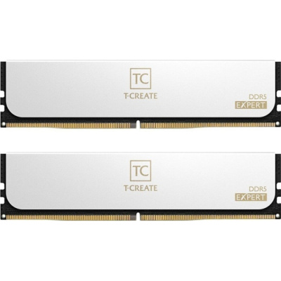  32GB (2x16GB)  TEAMGROUP T-Create Expert, DDR5, 6400MHz CL40 (40-40-40-84) 1.35V / CTCWD532G6400HC40BDC01 / White