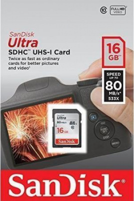 ����� ������ SDHC 16Gb Class 10 Sandisk SDSDUNC-016G-GN6IN