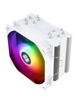 ����� ��� ���������� Thermalright Burst Assasin 120 SE ARGB (4-pin PWM, 148mm, Ni/CU, 6x6mm, ARGB, 1x120mm, 66.17CFM, 25.6dBA, 1550RPM, S: 1851, 1700, 1200, 115X, AM5, AM4, white/silver)