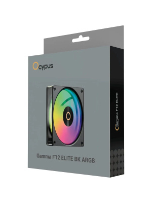 ���������� ��� ������� Ocypus Gamma F12 Elite BK ARGB, 120x120x25mm, 4-PIN PWM, 600-1800 RPM, 26 DBA MAX, HYDRO BEARING
