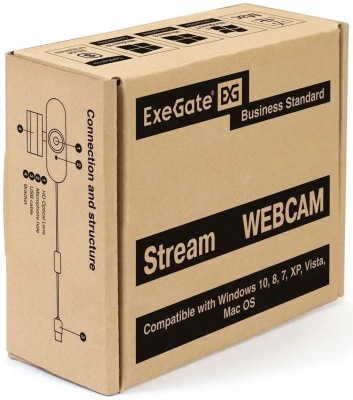 ���-������ Exegate Stream C925 FullHD T-Tripod (1920x1080, USB 2.0, ����������� �������������, ���������� ��������, ������)