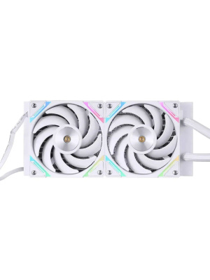 ������� �������� ���������� 1STPLAYER X-240E White / 2x120mm, ARGB, 7-segment display, 250W TDP / X-240E-WH