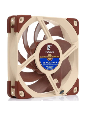 ����� ��� ������� Noctua NF-A12x25 ULN (120x120x25mm, 3-pin, 32.78CFM, 12.1dBA, 1200RPM, Beige/Brown)