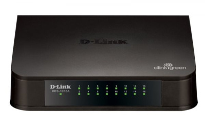 ������������� ���������� D-Link DES-1016A/E2A Unmanaged Switch 16x100Base-TX, plastic case