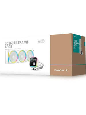 �������� �������� ���������� DEEPCOOL LQ360 ULTRA WH ARGB LGA20XX/1700/1200/115X/AM5/AM4 (TDP 300W, ARGB Lighting, Anti-Leak edition, PWM PUMP, TRIPLE PWM FAN, �����) RET