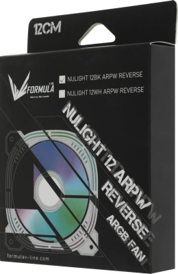 ���������� ��� ������� Formula Nulight 12BK ARPW Reverse ARGB 120�120x25 ������ 4-pin 27.34�� (NULIGHT 12BK ARPW REVERSE) Ret