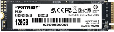 ���������� SSD Patriot PCIe 3.0 x4 128GB P320P128GM28 P320 M.2 2280