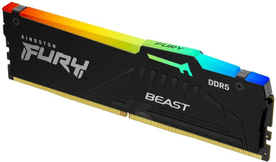   Kingston DDR5 DIMM FURY Beast Black RGB 16Gb, 6000Mhz KF560C30BBA-16