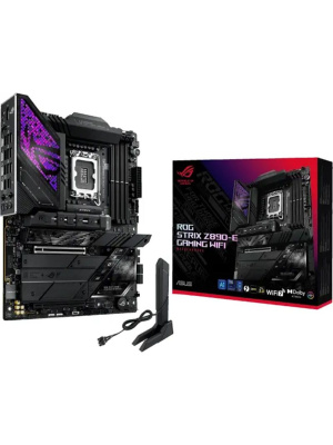 ����������� ����� ASUS ROG STRIX Z890-E GAMING WIFI, LGA1851, Z890, 4*DDR5, 4*SATA, 7*M.2, 10*USB 3.2, 2*Type-C, 2*PCIx16, 2*Thunderbolt 4, HDMI+DP, ATX; 90MB1IM0-M0EAY0