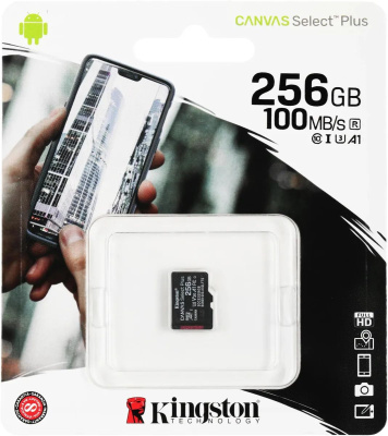 ���� ����� microSDXC 256GB Kingston SDCS3/256GBSP Canvas Select Plus w/o adapter