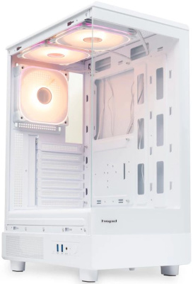      HSPD F510, Panoramic Mid Tower, White, F510-TGWH-ARGB