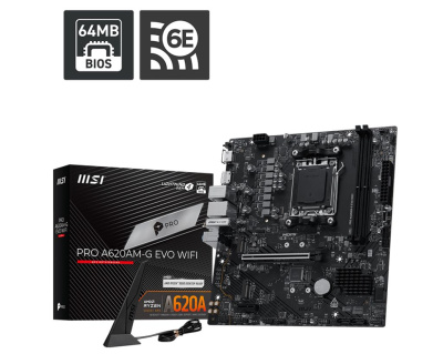 ����������� ����� MSI Pro A620AM-G EVO WIFI. Socket AM5, AMD A620A, mATX