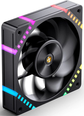 ����� ��� �������/ Case Cooler JONSBO HF2-120BR Reverse (120x120x25mm, 4-pin PWM, ARGB, 63.3CFM, 29.5dBA, 2200RPM, Black)