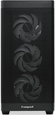     HSPD M740, Mesh Mid Tower, Black, M740-TGBK-ARGB