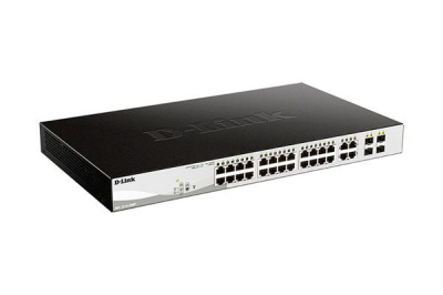 ������������� L2 PoE-���������� D-Link DGS-1210-28MP/F3A, � 24 ������� 10/100/1000Base-T � 4 �����-������� 100/1000Base-T/SFP (24 ����� PoE 802.3af/at, PoE-������ 370 ��)