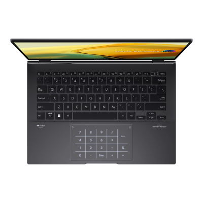  Asus Zenbook 14 UM3402YA-KP688 Ryzen 5 7530U 16Gb SSD512Gb AMD Radeon 14" IPS WQXGA (2560x1600) noOS black WiFi BT Cam Bag (90NB0W95-M016J0)