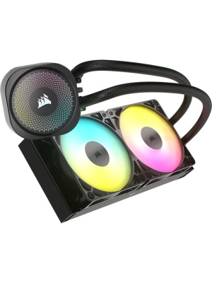 ������� ����������� ���������� Corsair NAUTILUS 240 ARGB (240mm, Black, ARGB/ Fans: 2x120mm, 74.37CFM, 34dBA, 2100RPM/ S: 1851, 1700, AM5, AM4)