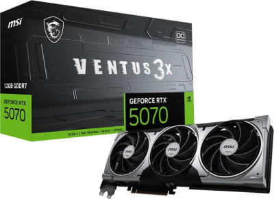  MSI NVIDIA GeForce RTX 5070 OC 12Gb GDDR7, OC, Ret (RTX 5070 12G VENTUS 3X OC)